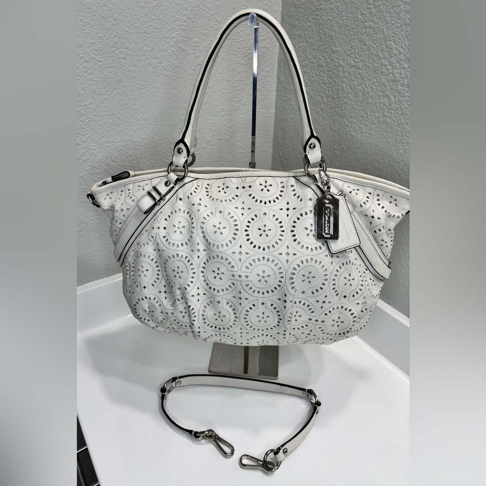 Coach Madison Sophia Perforated Leather Satchel